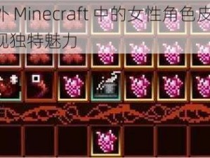 老外 Minecraft 中的女性角色皮肤，展现独特魅力