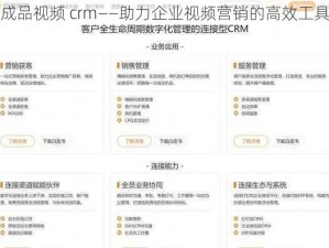 成品视频 crm——助力企业视频营销的高效工具