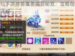 梦幻诛仙手游神兽魔兽捕获秘笈：攻略指南与获取途径详解