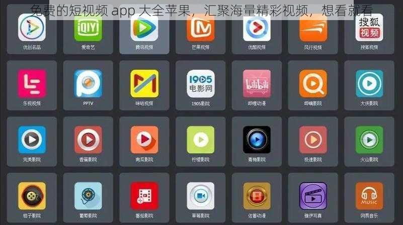 免费的短视频 app 大全苹果，汇聚海量精彩视频，想看就看