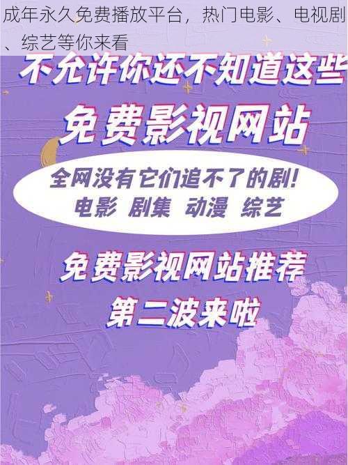 成年永久免费播放平台，热门电影、电视剧、综艺等你来看