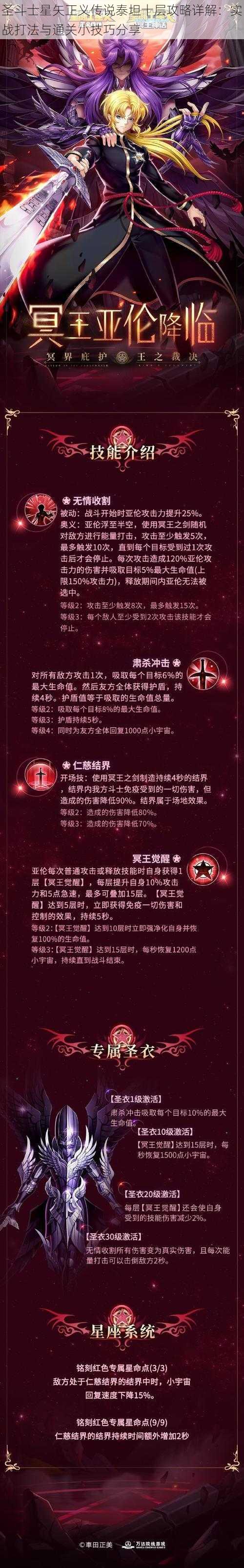 圣斗士星矢正义传说泰坦十层攻略详解：实战打法与通关小技巧分享