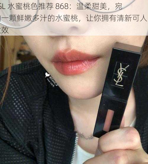 YSL 水蜜桃色推荐 868：温柔甜美，宛如一颗鲜嫩多汁的水蜜桃，让你拥有清新可人的妆效