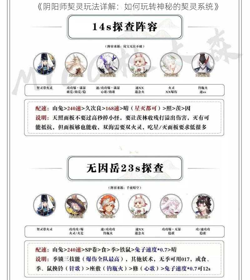 《阴阳师契灵玩法详解：如何玩转神秘的契灵系统》