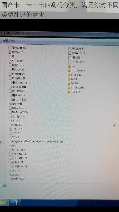 国产卡二卡三卡四乱码分类，满足你对不同类型乱码的需求