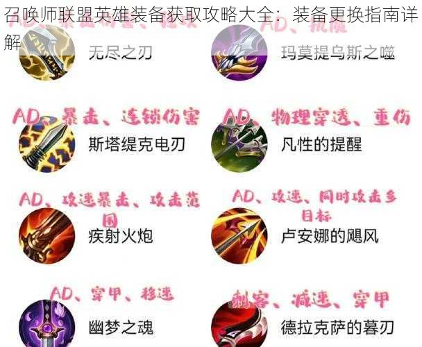 召唤师联盟英雄装备获取攻略大全：装备更换指南详解