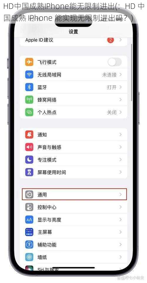 HD中国成熟IPhone能无限制进出(：HD 中国成熟 IPhone 能实现无限制进出吗？)