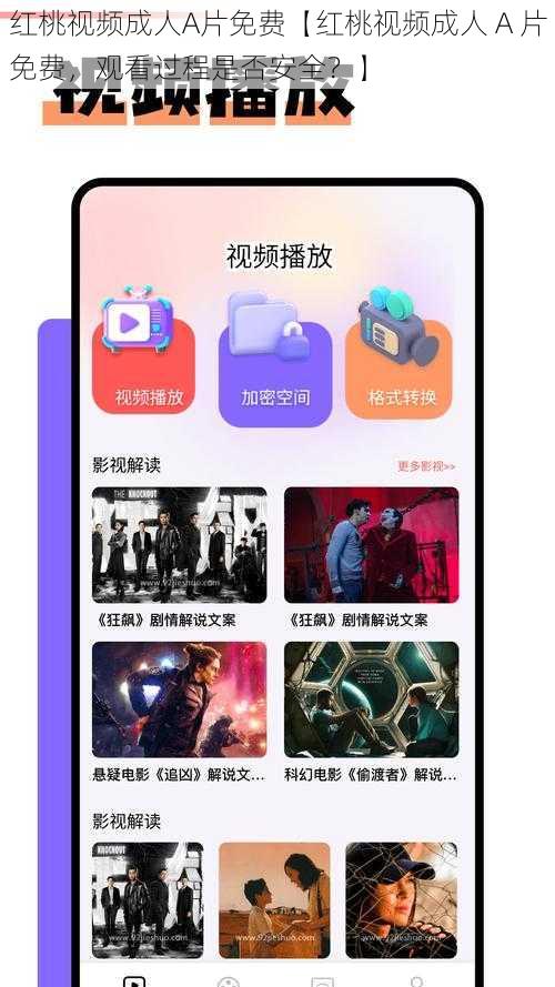 红桃视频成人A片免费【红桃视频成人 A 片免费，观看过程是否安全？】