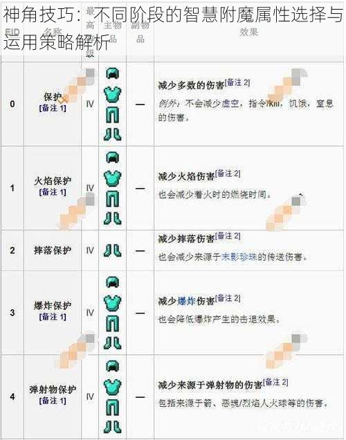 神角技巧：不同阶段的智慧附魔属性选择与运用策略解析