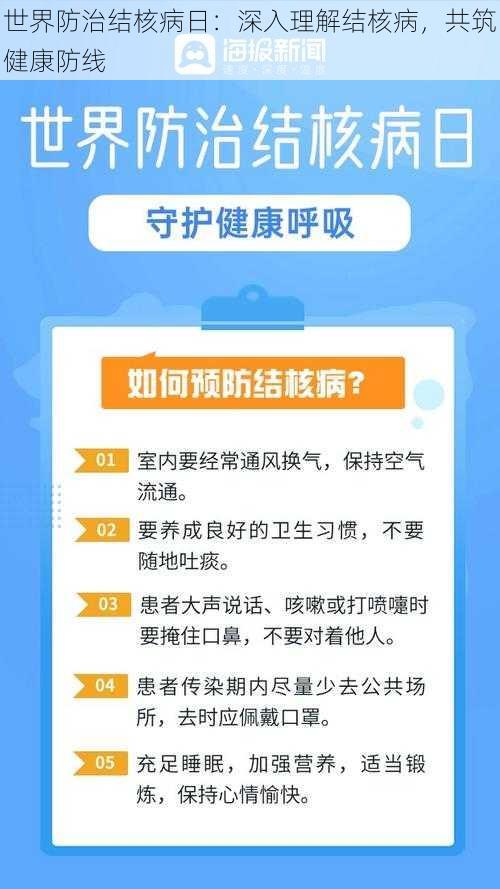 世界防治结核病日：深入理解结核病，共筑健康防线